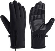 jeniulet waterproof anti slip fullfinger gloves: essential men's accessories for optimum grip! logo