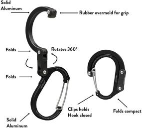 img 2 attached to 🔗 Medium HEROCarabiner Clip and Hook: Ideal for Camping, Backpacking, and Garage Organization