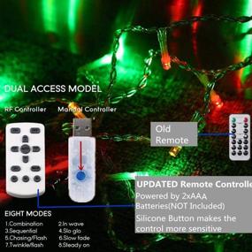 img 3 attached to 🎄 Lightess 600 LED Curtain Icicle Light: Remote Control Multicolor String Lights for Indoor/Outdoor Christmas Decoration - 8 Modes, 19.68ft x 9.84ft