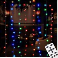 🎄 lightess 600 led curtain icicle light: remote control multicolor string lights for indoor/outdoor christmas decoration - 8 modes, 19.68ft x 9.84ft логотип