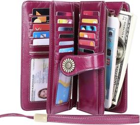 img 3 attached to Genuine Leather Wallet with RFID Blocking Capacity - Women's Handbags & Wristlets