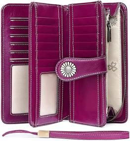img 4 attached to Genuine Leather Wallet with RFID Blocking Capacity - Women's Handbags & Wristlets