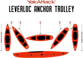 img 1 attached to YakAttack LeverLoc Anchor Trolley: Premium USA-Made Kayak Anchor Trolley Kit (AMS-1003)