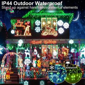 img 1 attached to Outdoor Christmas Lights Decorations - 66ft, 640 LED 8 Modes Curtain Fairy Lights with 120 Drops, Plug-in & Waterproof, Timer & Memory Function - Ideal for Christmas Holiday Wedding Party Decor (Green)