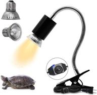 reptile heating lamp with uvb uva bulbs and 360° rotatable clip - ideal for lizards, turtles, snakes and aquariums (2 bulbs included) логотип