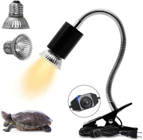 img 4 attached to Reptile Heating Lamp with UVB UVA Bulbs and 360° Rotatable Clip - Ideal for Lizards, Turtles, Snakes and Aquariums (2 Bulbs Included)