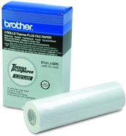 brother thermal plus fax paper rolls for mfc-390mc - 8.5in x 98ft (2-pack), retail packaging logo