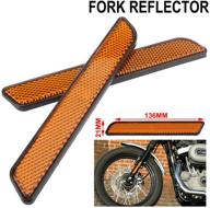 🏍️ anxin motorcycle side reflector set - front lower leg sliders for dyna softail sportster fxd - 2 piece logo