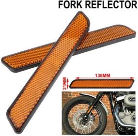 img 4 attached to 🏍️ AnXin Motorcycle Side Reflector Set - Front Lower Leg Sliders for Dyna Softail Sportster FXD - 2 Piece