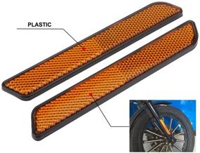 img 3 attached to 🏍️ AnXin Motorcycle Side Reflector Set - Front Lower Leg Sliders for Dyna Softail Sportster FXD - 2 Piece