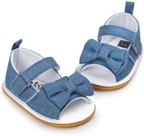 img 2 attached to Premium Rubber Sole Sandals for Outdoor Adventures - Ideal First Walker Shoes for Baby Boys and Girls during Summer