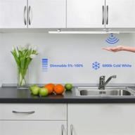 convenient hand wave activated led under cabinet lighting with memory function - perfect for kitchen cabinets, counters, closets, and shelves (6000k daylight) логотип