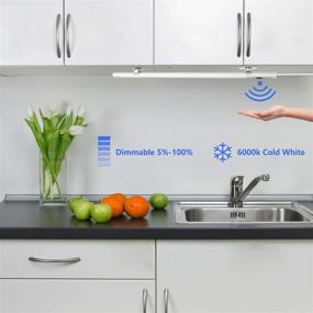 img 4 attached to Convenient Hand Wave Activated LED Under Cabinet Lighting with Memory Function - Perfect for Kitchen Cabinets, Counters, Closets, and Shelves (6000k Daylight)