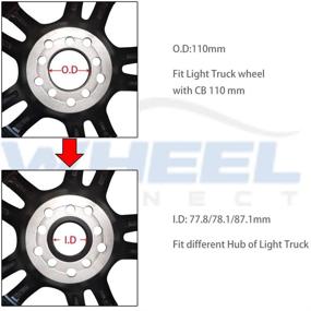 img 2 attached to Высококачественные кольца для центрирования ступицы колеса WHEEL CONNECT, комплект из 4 штук, кольца из алюминиевого сплава, наружный диаметр 110 мм и внутренний диаметр 77,8 мм.