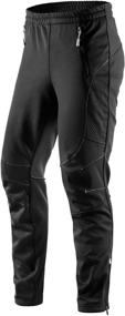 img 4 attached to 🚴 Winter Windproof Thermal Fleece Men's Bike Pants for Cycling, Running, and Jogging by Letook