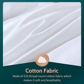 img 3 attached to 🛏️ Cotton Quilted Down Comforter Duvet Insert by Decroom - All Season or Stand-Alone Queen Comforter - White