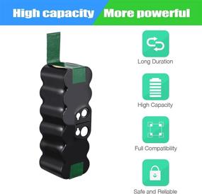 img 3 attached to 🔋 High-Capacity 4000mAh Replacement Battery for iRobot Roomba R3 500-870 & Scooba 450