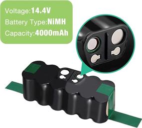 img 1 attached to 🔋 High-Capacity 4000mAh Replacement Battery for iRobot Roomba R3 500-870 & Scooba 450