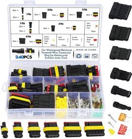 img 4 attached to OCR 240Pcs Car Wire Connector Plug Kit - Waterproof Automotive Electrical Connectors Terminal Plug - 1 2 3 4 5 6 Pin Car Spark Plug Connector with Fuses for Car, Motorcycle, Truck, Boat
