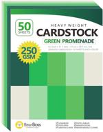 📐 premium heavyweight green cardstock - 50 sheets, 8.5" x 11" - thick 92lb cover paper for crafts, diy cards, and projects logo