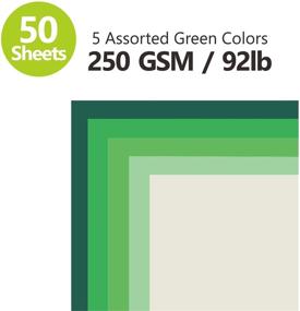 img 3 attached to 📐 Premium Heavyweight Green Cardstock - 50 Sheets, 8.5" x 11" - Thick 92lb Cover Paper for Crafts, DIY Cards, and Projects