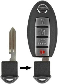 img 1 attached to 🔑 QualityKeylessPlus Nissan/Infiniti Remote Uncut Blade Replacement Key with Transponder Chip - Set of 2