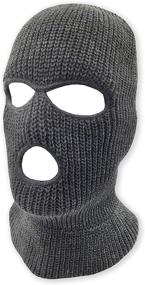 img 2 attached to ❄️ Outdoor Sports Winter Balaclava Face Cover - 3-Hole Knitted Full Face Ski Mask