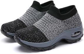 img 4 attached to Cenim Breathable Athletic Walking Sneakers for Women - Athletic Shoes