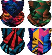 🧣 multifunctional ntbokw neck gaiter face mask for men and women - bandana face mask headband headwear gaiter mask - seamless face cover scarf mask breathable for outdoor windproof sun dust logo