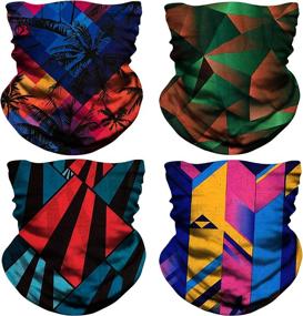 img 4 attached to 🧣 Multifunctional NTBOKW Neck Gaiter Face Mask for Men and Women - Bandana Face Mask Headband Headwear Gaiter Mask - Seamless Face Cover Scarf Mask Breathable for Outdoor Windproof Sun Dust