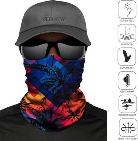 img 3 attached to 🧣 Multifunctional NTBOKW Neck Gaiter Face Mask for Men and Women - Bandana Face Mask Headband Headwear Gaiter Mask - Seamless Face Cover Scarf Mask Breathable for Outdoor Windproof Sun Dust