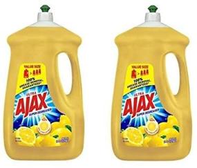 img 4 attached to Ajax Super Degreaser Lemon Dishwashing Liquid, 90 fluid ounces (2 pack)