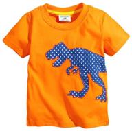 coralup dinosaur stripes boys' clothing: stylish tops, tees & shirts for little girls logo