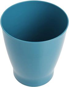 img 2 attached to 🗑️ iDesign Franklin Wastebasket Trash Can - Teal Blue, Ideal for Bathroom, Bedroom, Kitchen, Home Office, Dorm, College