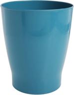 🗑️ idesign franklin wastebasket trash can - teal blue, ideal for bathroom, bedroom, kitchen, home office, dorm, college logo