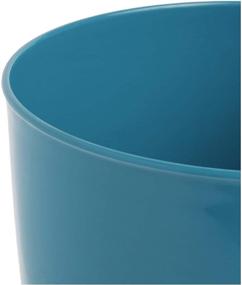img 1 attached to 🗑️ iDesign Franklin Wastebasket Trash Can - Teal Blue, Ideal for Bathroom, Bedroom, Kitchen, Home Office, Dorm, College