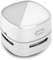 💨 odistar desktop vacuum cleaner: efficient mini table dust sweeper with long-lasting power – ideal for keyboard, home, school, and office cleaning (white charging) logo