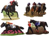 🐎 vibrant beistle horse racing derby day cutouts - multicolored carnival decorations logo