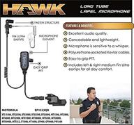 🎧 hawk lapel mic for motorola xts radios with fin ultra earmolds: enhanced communication experience logo