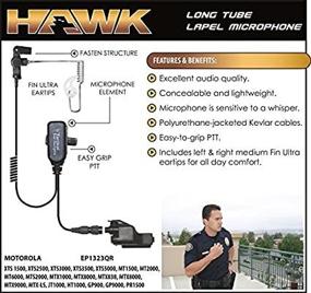 img 4 attached to 🎧 Hawk Lapel Mic for Motorola XTS Radios with Fin Ultra Earmolds: Enhanced Communication Experience