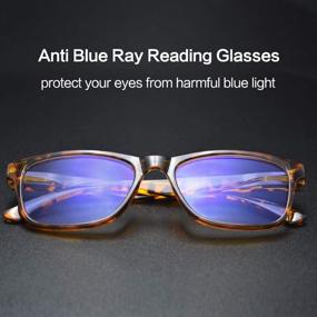 img 2 attached to 2-Pack Lightweight Blue Light Blocking Reading Glasses: Computer Readers with UV Protection, Anti-Glare Eyeglasses for Men and Women