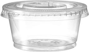 [100 Sets] 1.5 oz Small Plastic Containers with Lids, Jello Shot Cups with  Lids, Disposable Portion Cups, Condiment Containers with Lids, Souffle Cups