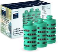 🚰 philips water gozero adventure filters: replacement cartridge for active bottle (3 counts), electro-adsorptive filter, 20oz - buy awp295/37 логотип