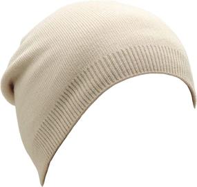 img 4 attached to 🧢 Wheebo Cashmere Stretch Beanie Hat - Winter Knit Skull Ski Cap for Women and Men, Unisex Style in Solid Colors