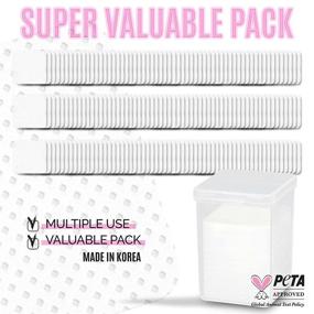 img 3 attached to 💅 Dlux Professional Eyelash Extension Supplies: 170 Pcs Nail Gel Polish Remover Wipes, Lash Glue Nozzle Wipes, Lint-Free Cotton Pads & More