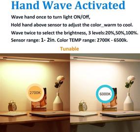 img 3 attached to 🔦 WOBANE Under Counter Light: Hand Wave Activated 12 inch LED Lighting for Kitchen, Shelf, Closet - Tunable Color 2700K to 6500K, 1 Panel