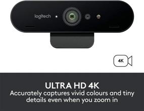img 2 attached to 🎥 Logitech BRIO – Ultra HD Webcam for Enhanced Video Conferencing, Recording, and Streaming Experience