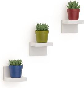 img 4 attached to 📚 RicherHouse 3-Pack Small Floating Shelves: Versatile 4 Inch Plastic Display Ledges for Chic Wall Decor – Compact Style, 2 Installation Options