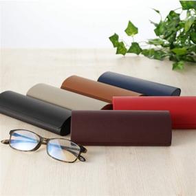 img 2 attached to Womens Hard Shell MIDI Glasses Case for Protection of Eyeglasses and Reading Glasses - Red (case-003-c5)