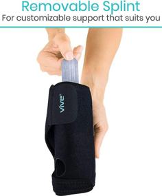 img 1 attached to Relieve Tendinitis Discomfort with Vive Wrist Brace Compression